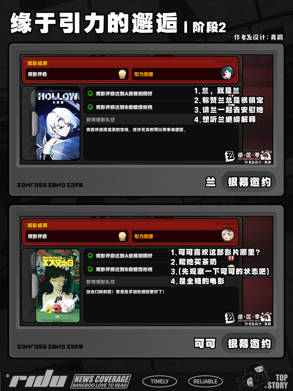 绝区零缘于引力的邂逅看电影活动对话选项攻略大全