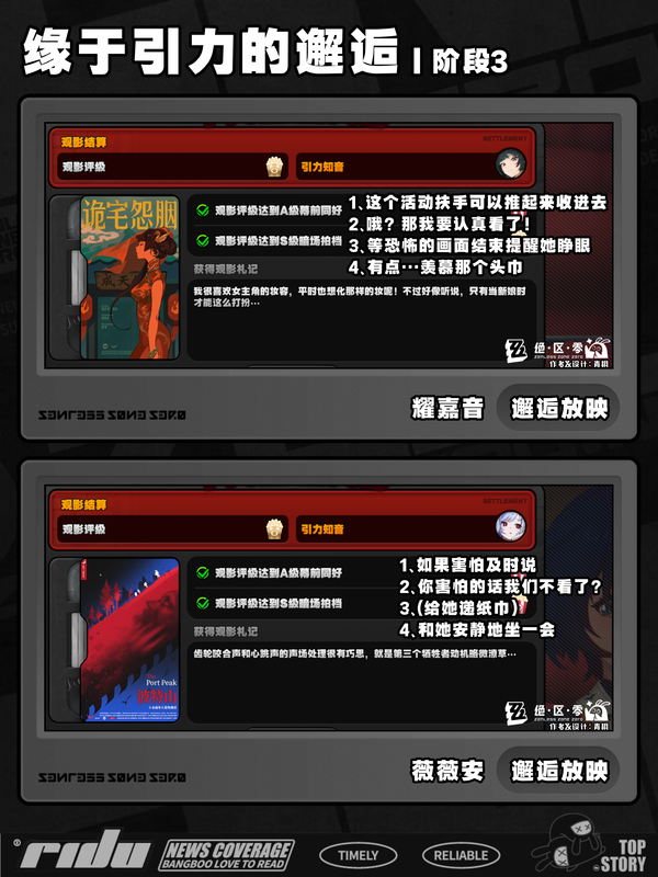 绝区零缘于引力的邂逅看电影活动对话选项攻略大全