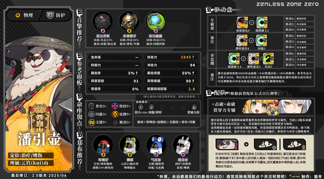 绝区零潘引壶全方位养成攻略​