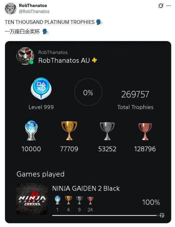 玩家狂晒1万白金奖杯成就截图-游戏精英主义引爆争议 玩家狂晒1万白金奖杯成就截图-游戏精英主义引爆争议