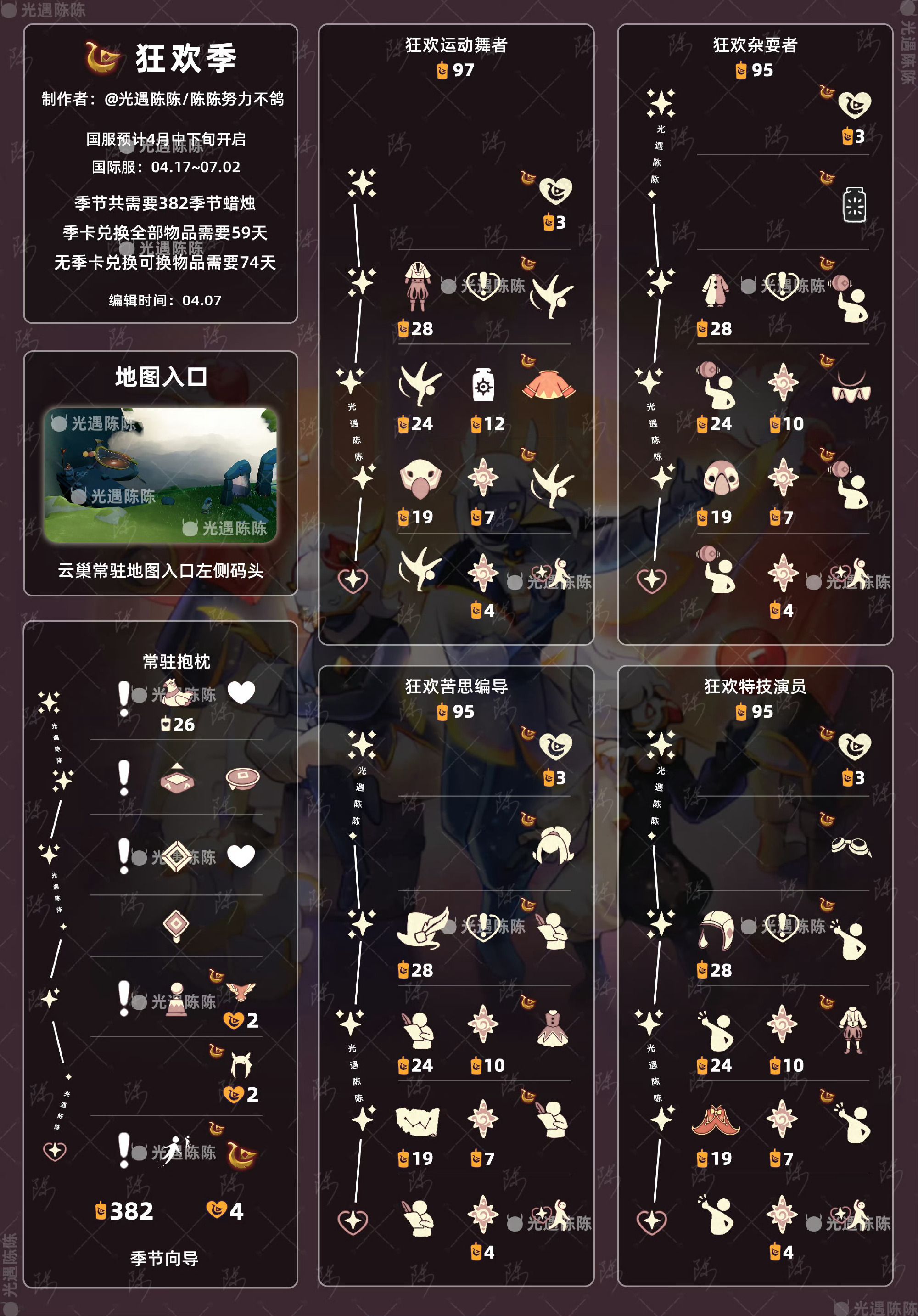 光遇狂欢季兑换图2026详情 光遇狂欢季兑换图2026详情